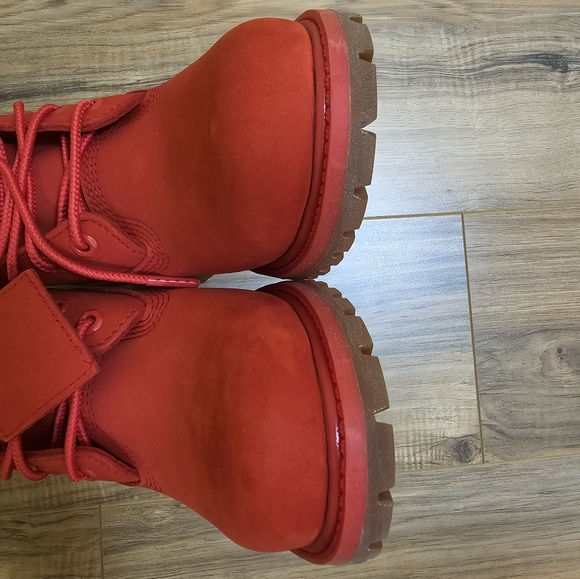 Timberland® Premium 6-Inch Waterproof Boot, red, size US 8 - Picture 17 of 17